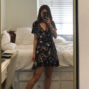 Floral wrap dress